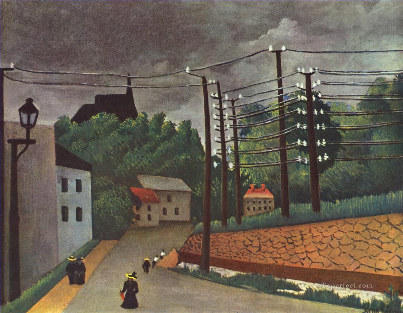 Vista de Malakoff Hauts de Seine 1903 Henri Rousseau Postimpresionismo Primitivismo ingenuo Pintura al óleo